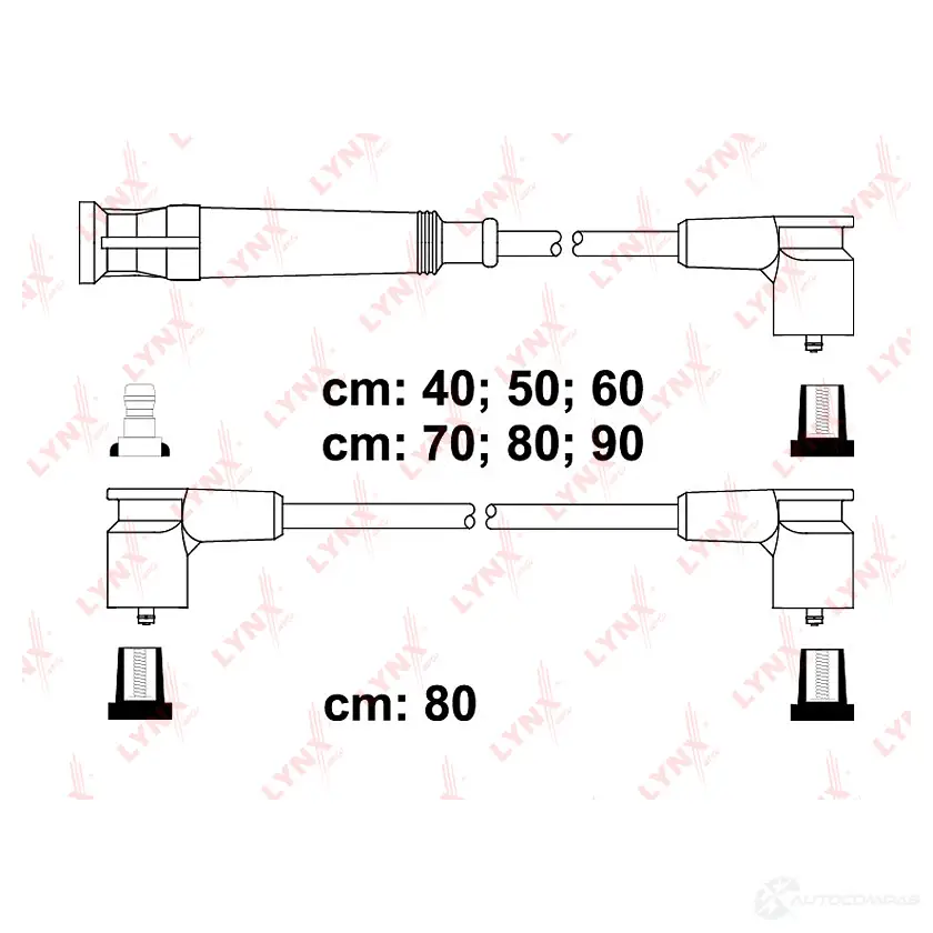 Высоковольтные провода зажигания LYNXAUTO 4905601036174 1 KKJV5F 3654959 SPC1409 изображение 0