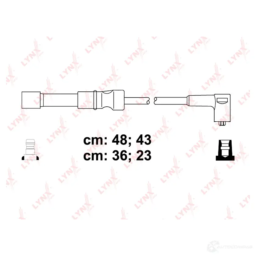 Высоковольтные провода зажигания LYNXAUTO 3654973 4905601019078 SPC1808 A FMII