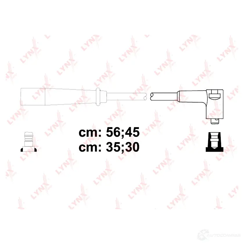 Высоковольтные провода зажигания LYNXAUTO 3655066 3 L2KK SPC4406
