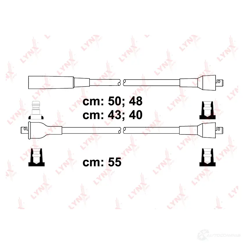 Высоковольтные провода зажигания LYNXAUTO R J7NWHB SPC4605 3655070 4905601019092 изображение 0
