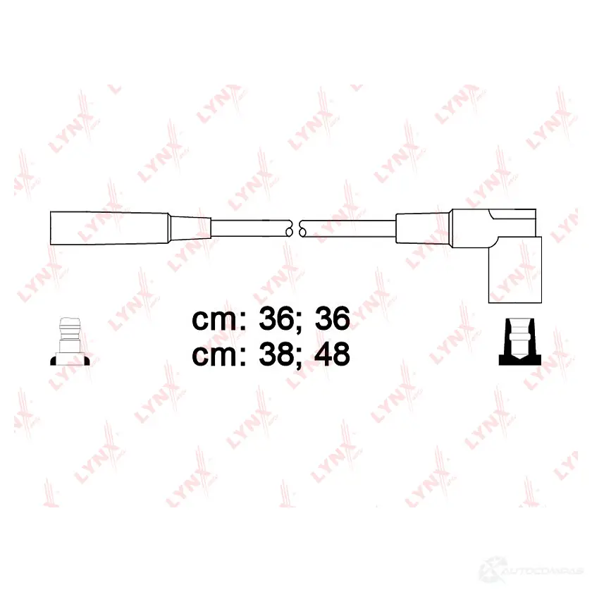 Высоковольтные провода зажигания LYNXAUTO PVTB P9G 3655078 4905601018866 SPC4615 изображение 0