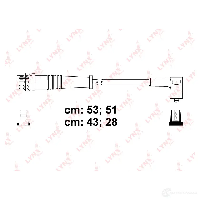Высоковольтные провода зажигания LYNXAUTO 3655085 HCYIY C SPC4807 изображение 0