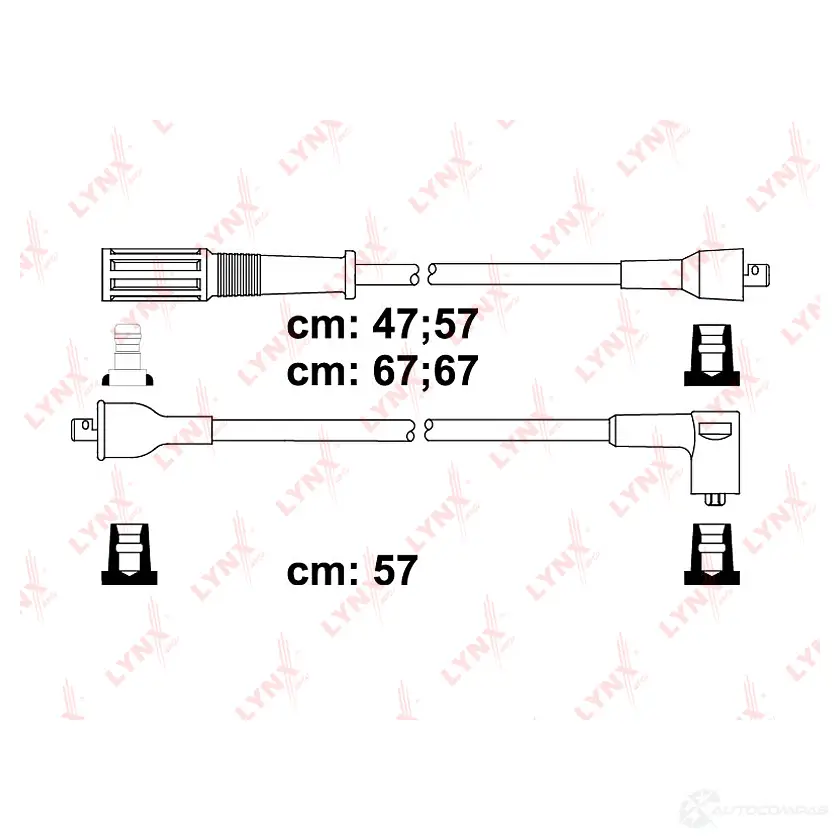 Высоковольтные провода зажигания LYNXAUTO 3655089 SPC4813 7XAZ 0T