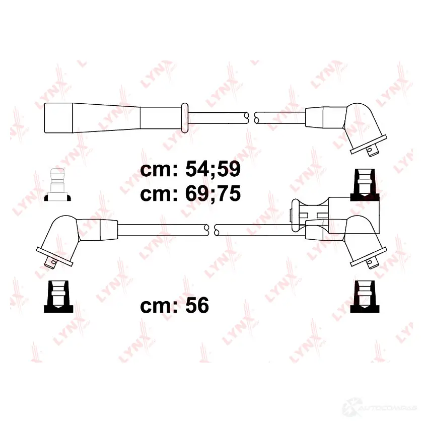 Высоковольтные провода зажигания LYNXAUTO SPC5116 B 2FMM1Y 3655122 изображение 0