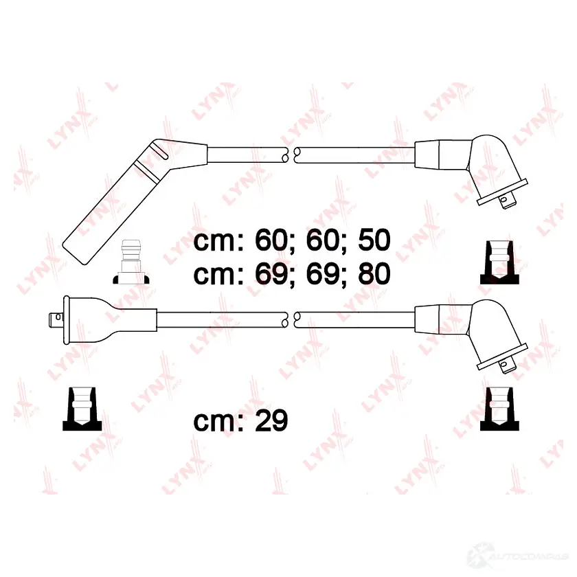 Высоковольтные провода зажигания LYNXAUTO SPC5503 3655153 9C GAO