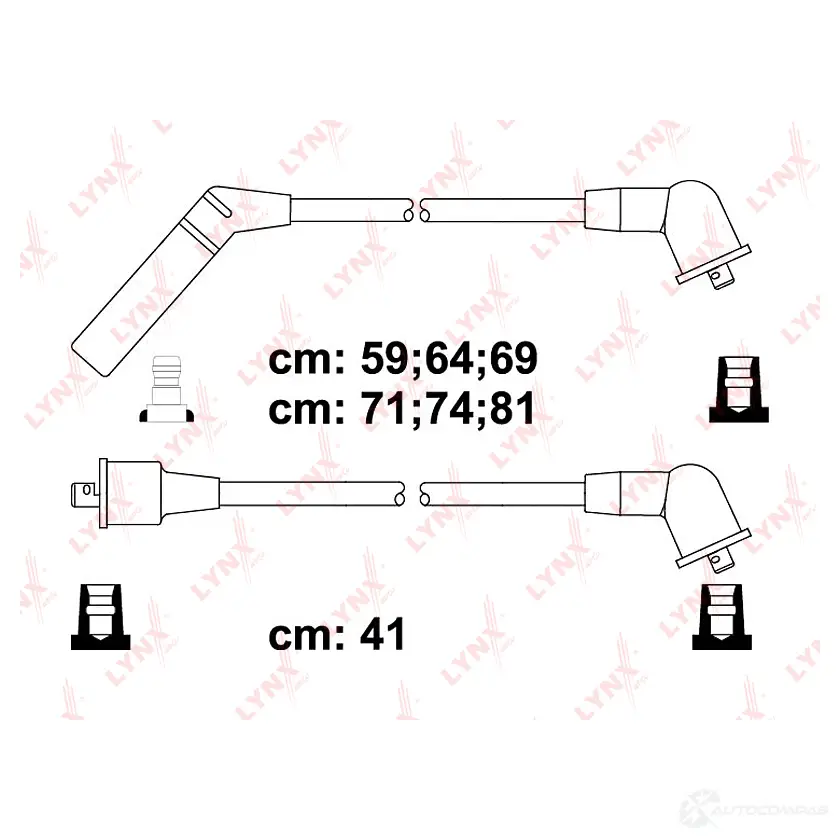 Высоковольтные провода зажигания LYNXAUTO MG3 6L 3655162 SPC5514 изображение 0