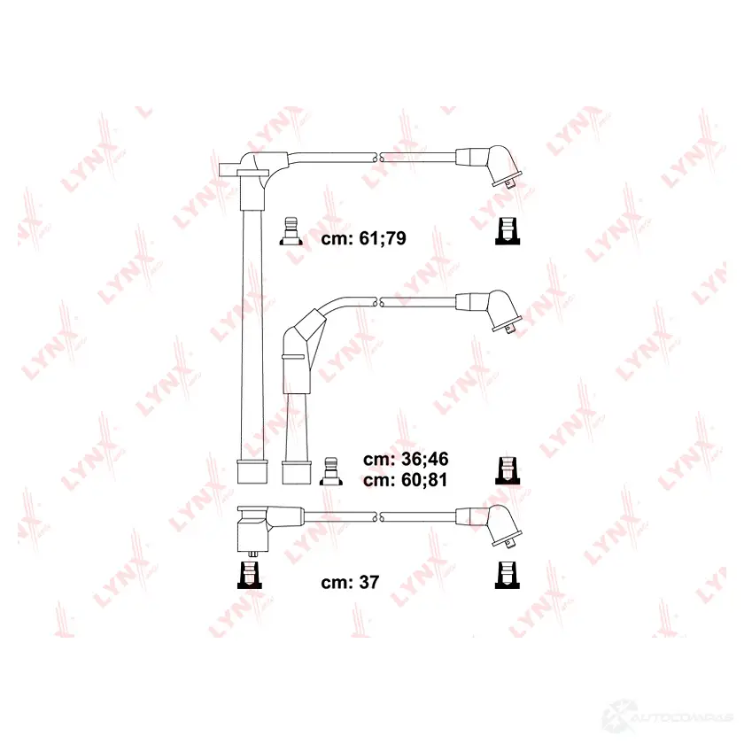 Высоковольтные провода зажигания LYNXAUTO 3655179 IY ZRI SPC5720 изображение 0