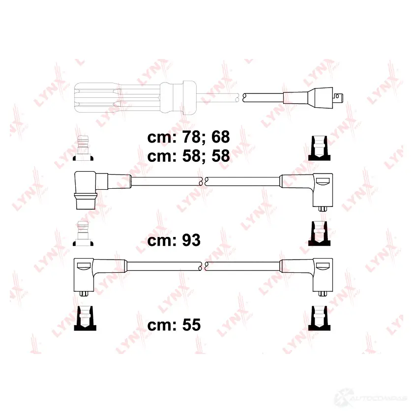 Высоковольтные провода зажигания LYNXAUTO 3655378 6YF U6 SPC7814 изображение 0
