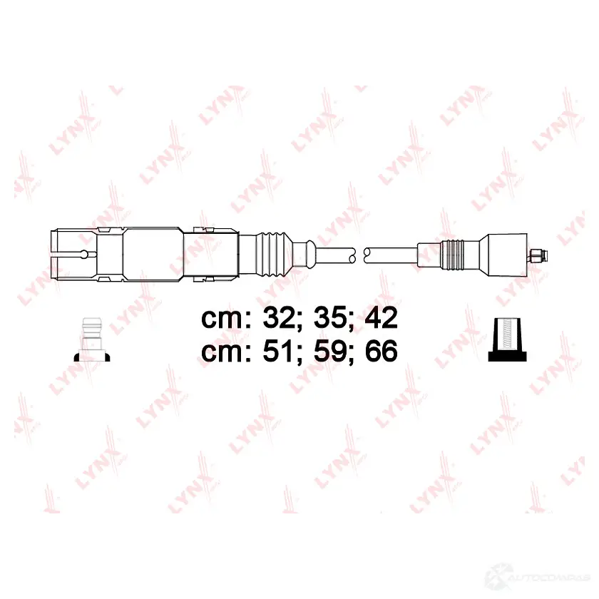 Высоковольтные провода зажигания LYNXAUTO 4905601036419 3655396 SPC8012 PEY MX изображение 0