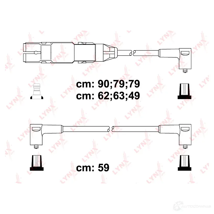 Высоковольтные провода зажигания LYNXAUTO SPC8016 3655399 4905601019320 9H GLJ изображение 0