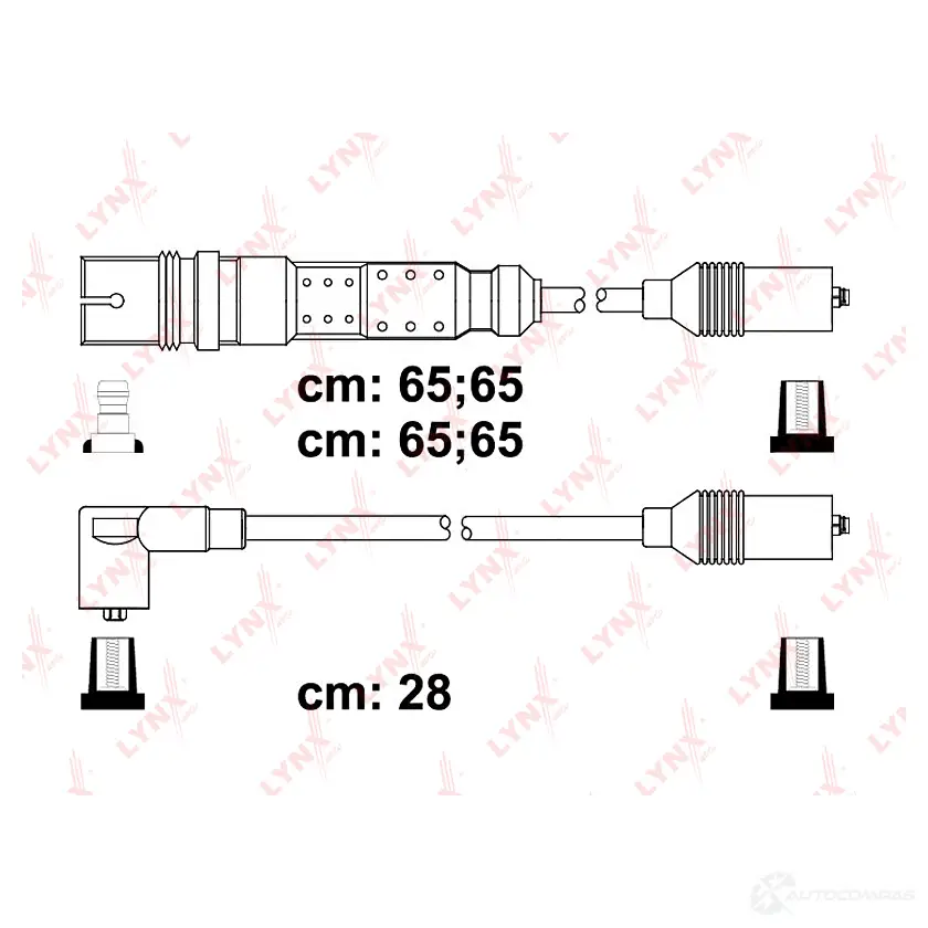 Высоковольтные провода зажигания LYNXAUTO SPC8033 H84EH3 7 3655412 изображение 0