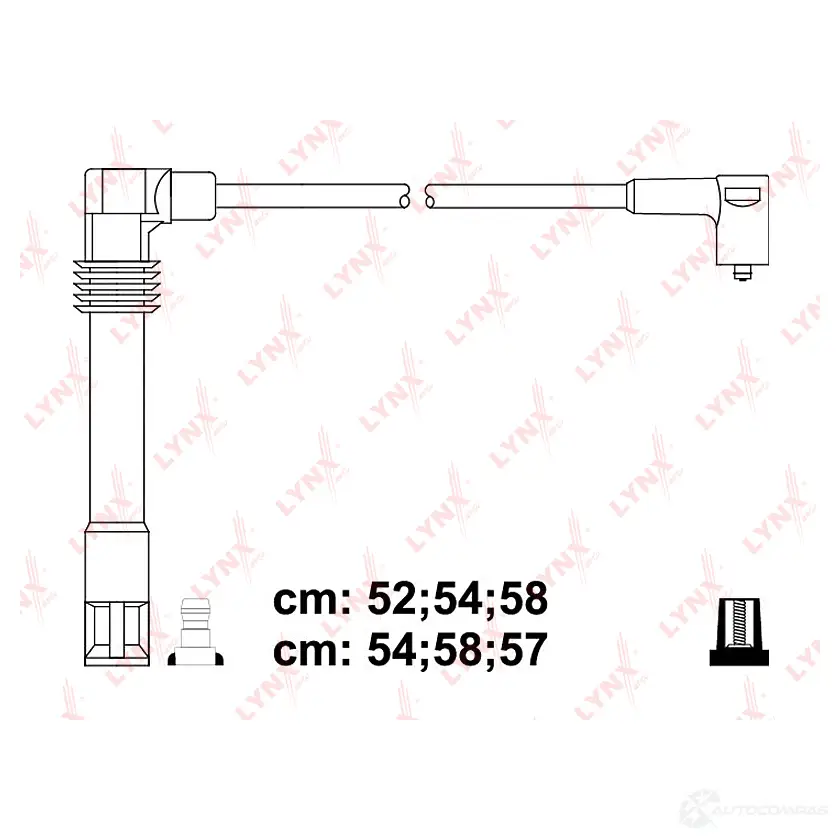 Высоковольтные провода зажигания LYNXAUTO 3655414 F4U0X K7 4905601036426 SPC8035 изображение 0