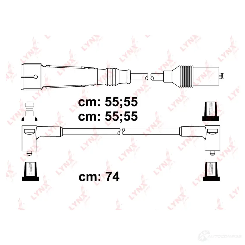 Высоковольтные провода зажигания LYNXAUTO 3655420 SPC8041 I N0U2