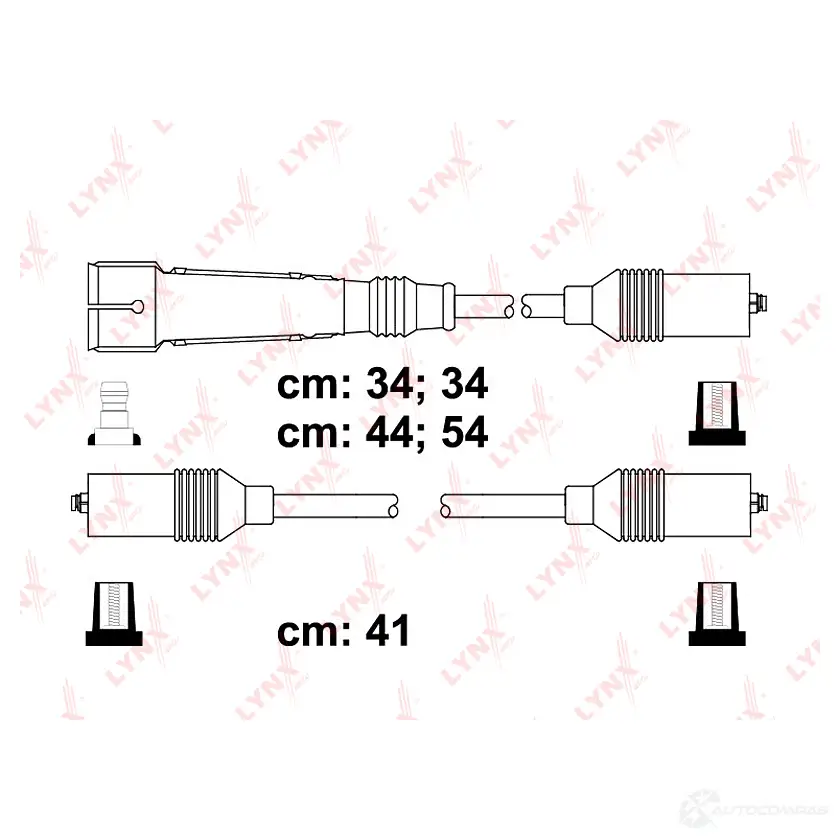 Высоковольтные провода зажигания LYNXAUTO 4905601073094 SPE1202 8N9 OR 3655431 изображение 0