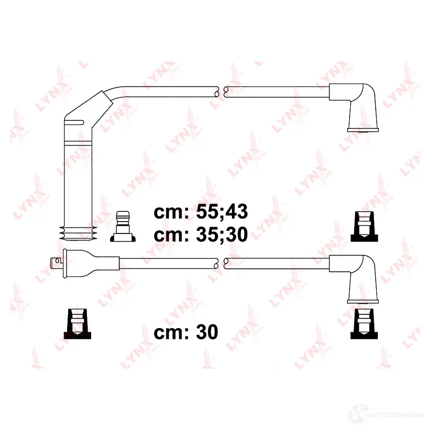 Высоковольтные провода зажигания LYNXAUTO M3GI T 4905601073391 3655460 SPE5513
