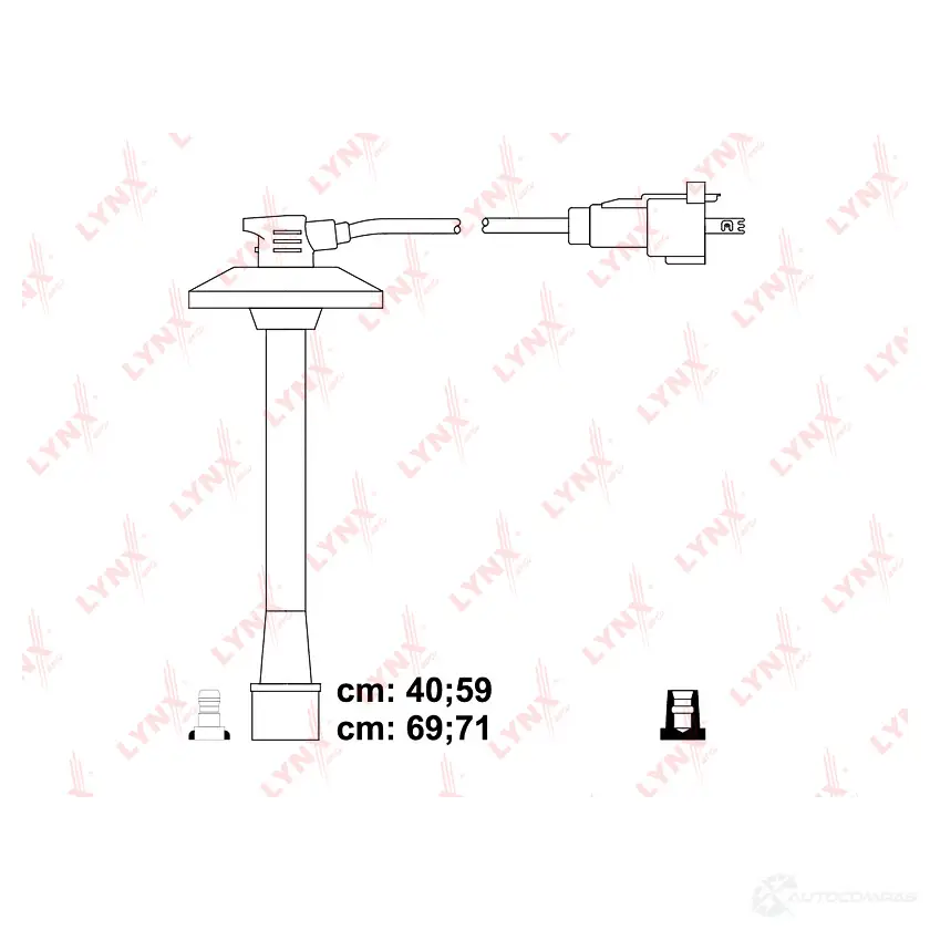 Высоковольтные провода зажигания LYNXAUTO 4905601073704 P0F HC SPE7543 3655482 изображение 0