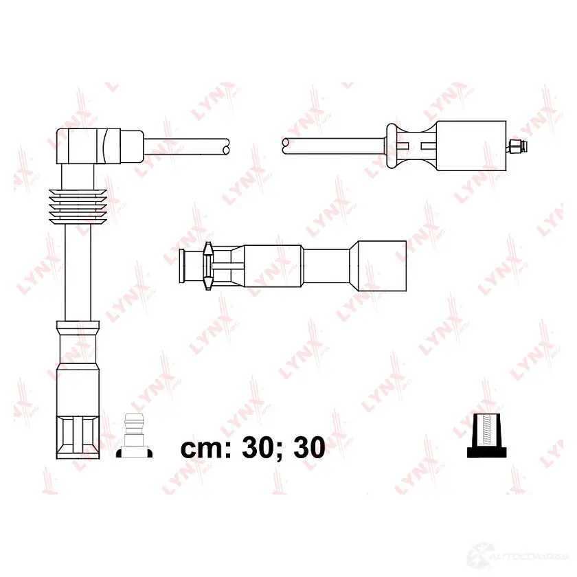 Высоковольтные провода зажигания LYNXAUTO 3655493 SPE8030 4905601073148 TQB HO изображение 0