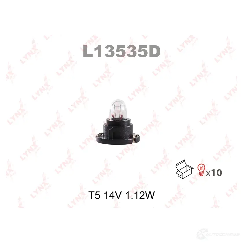 Лампа панели приборов LYNXAUTO 4905601038697 1422897482 L13535D 2PHJ N0T изображение 0