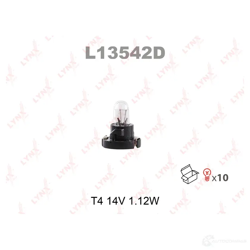 Лампа панели приборов LYNXAUTO 1422902722 5PPM S 4905601038710 L13542D