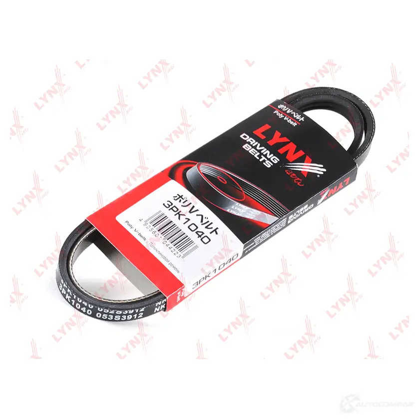 Приводной ремень поликлиновой LYNXAUTO 4905601044223 3PK1040 TIM5 DD 3638091