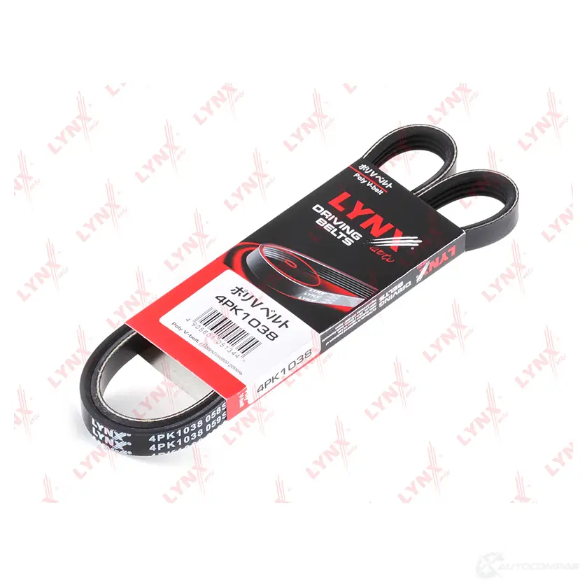 Приводной ремень поликлиновой LYNXAUTO 68 JPB2 4905601051344 4PK1038 3638172