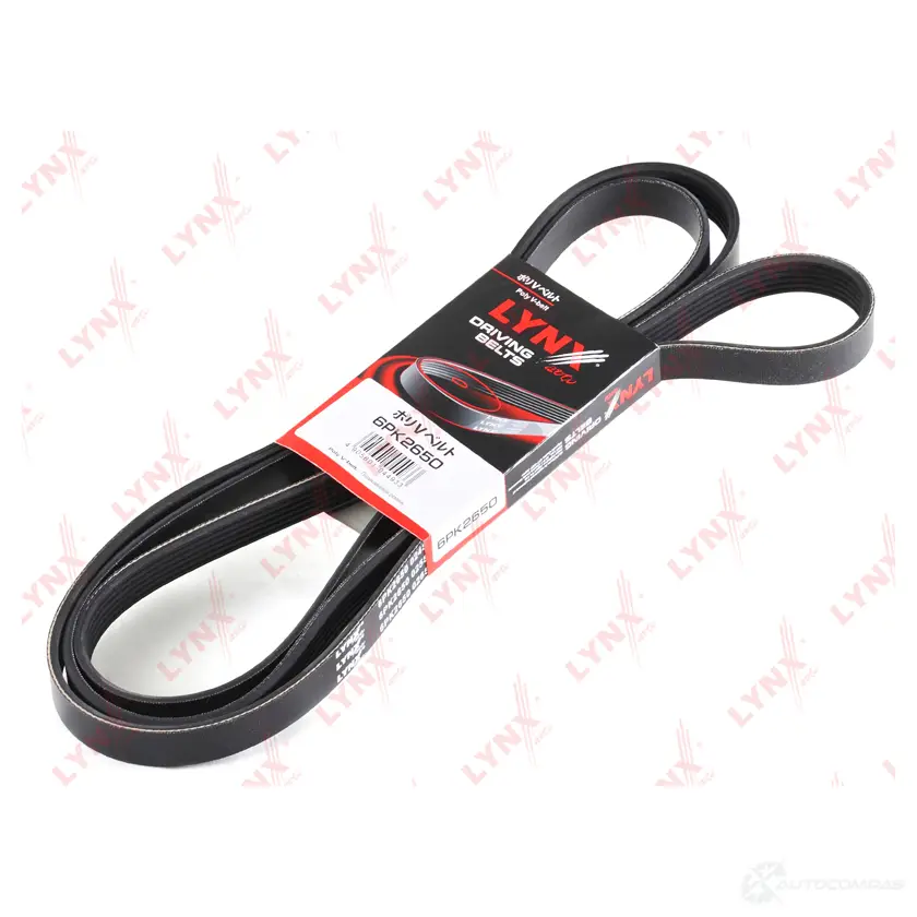 Приводной ремень поликлиновой LYNXAUTO 6PK2650 MOP 9GGR 3638623 4905601044933