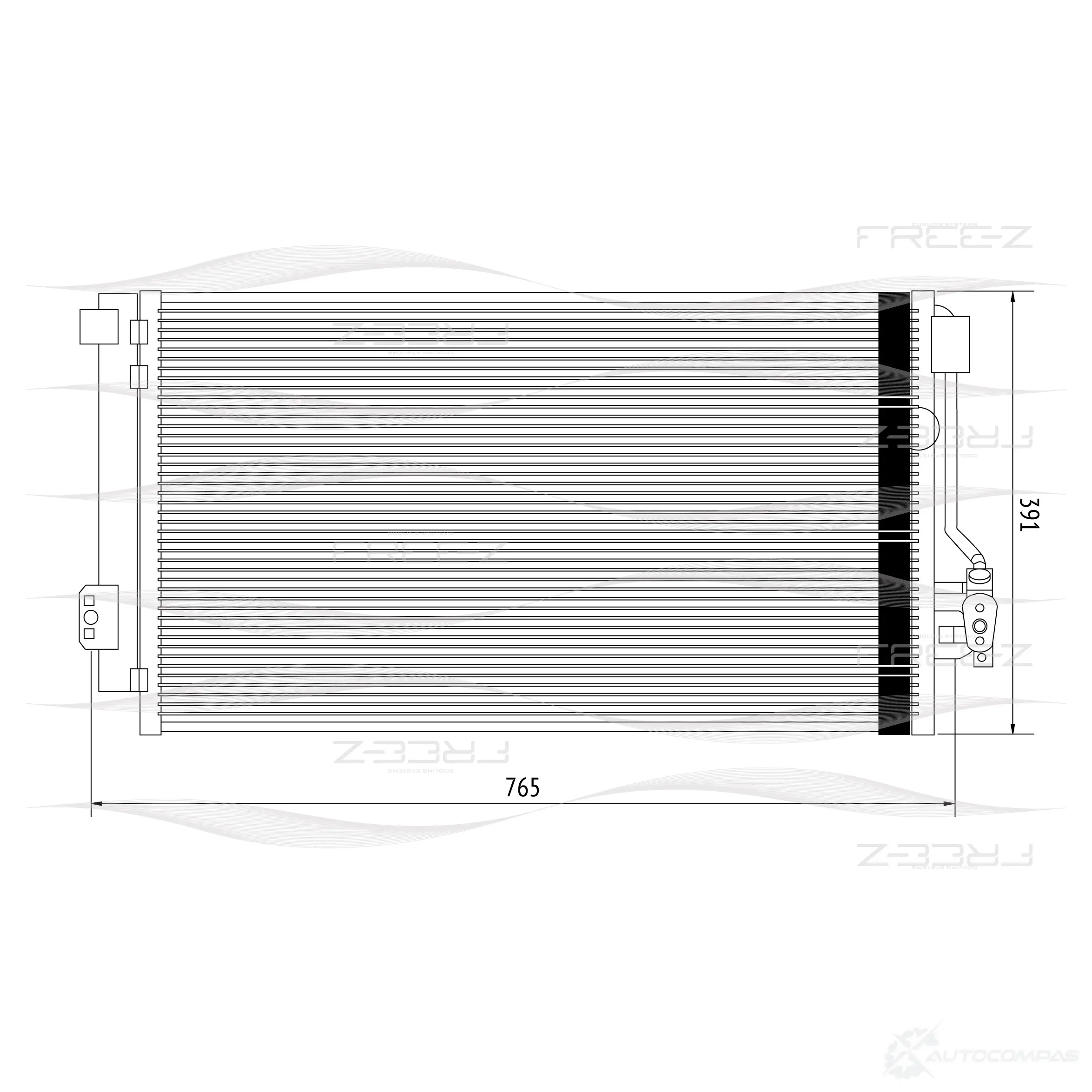 Радиатор кондиционера FREE-Z kc0253 1436952089 1L2 DAD изображение 0