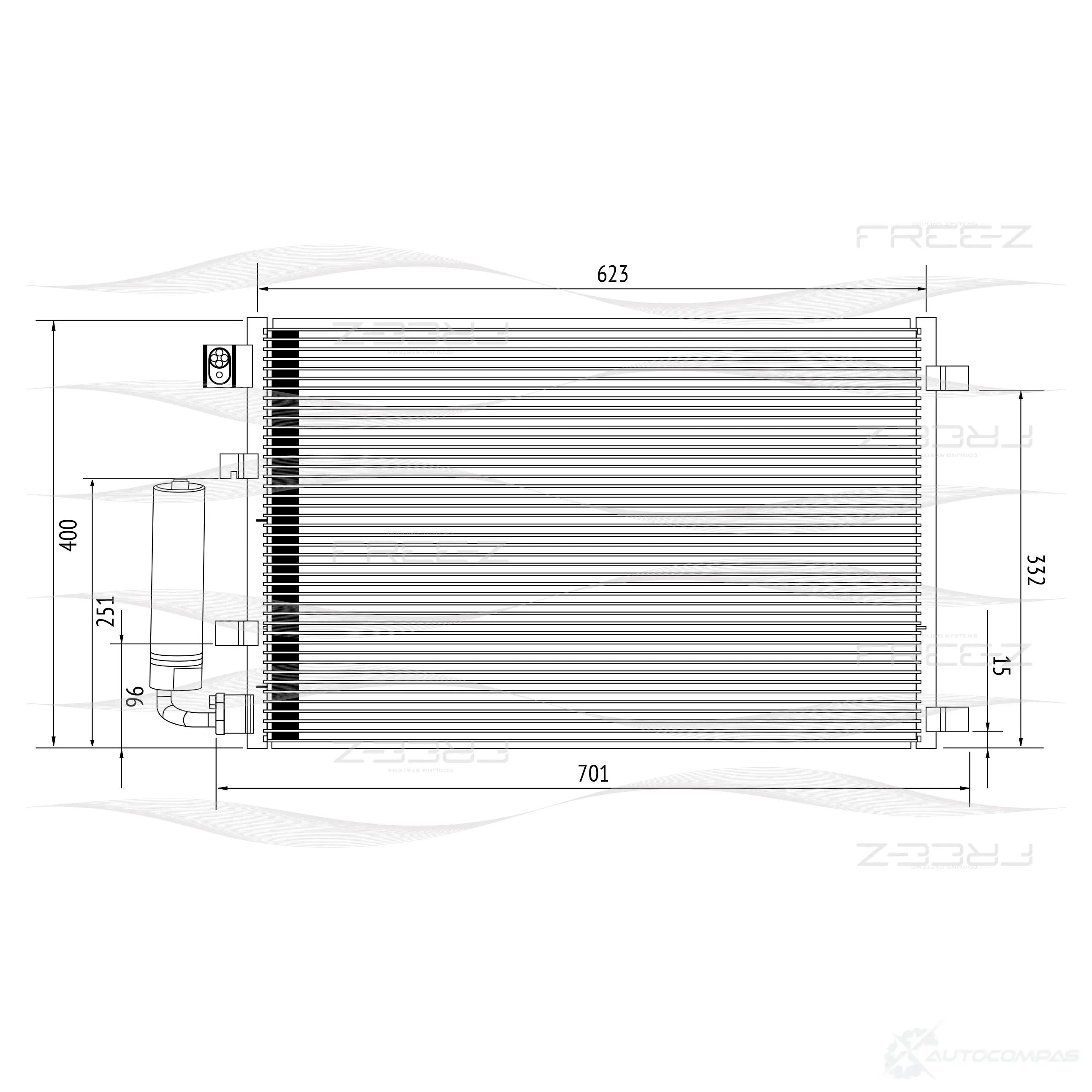 Радиатор кондиционера FREE-Z 9PLF 3S 1436952117 kc0257 изображение 0
