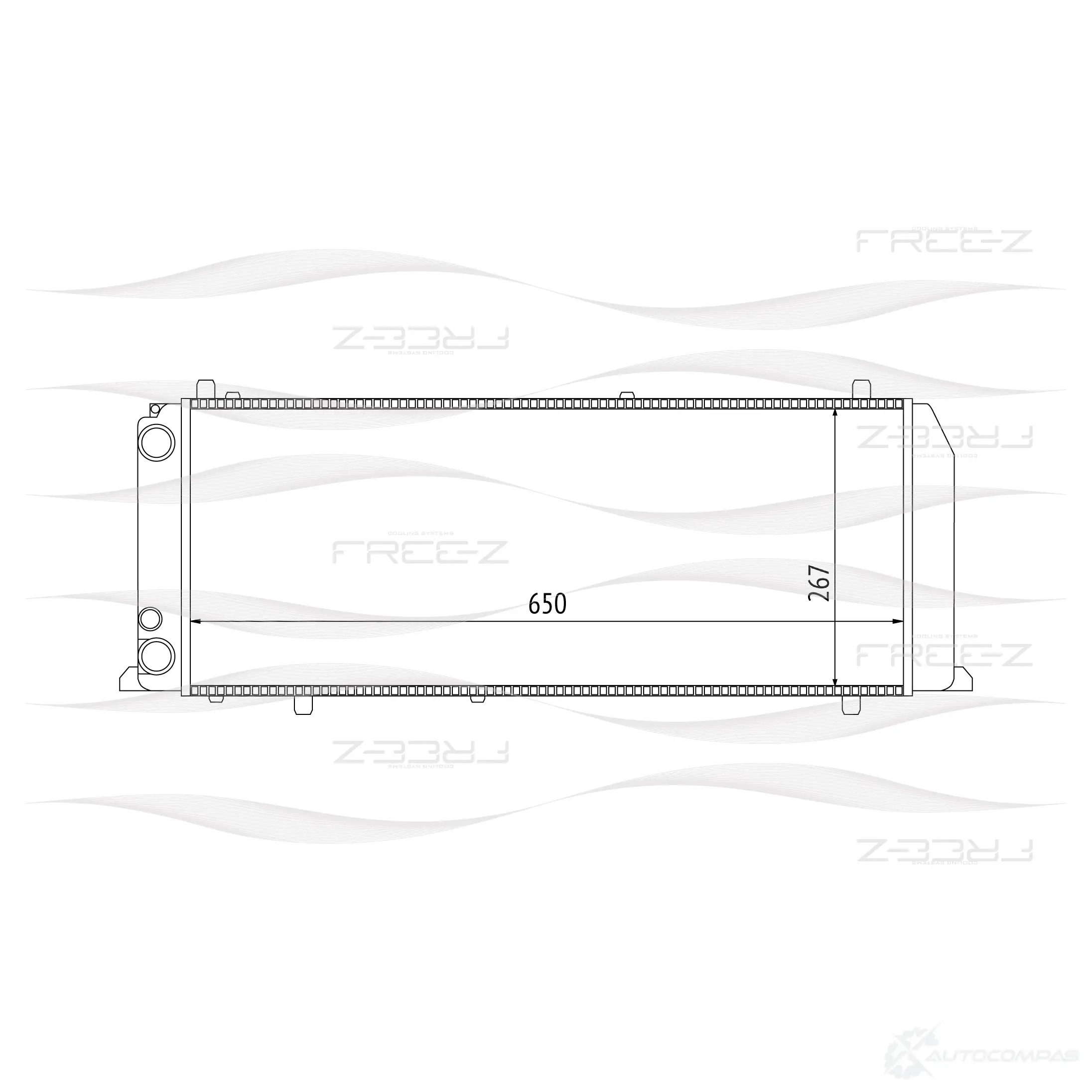 Радиатор охлаждения двигателя FREE-Z 1436951964 kk0108 EG 4UHGG - Изображение 1