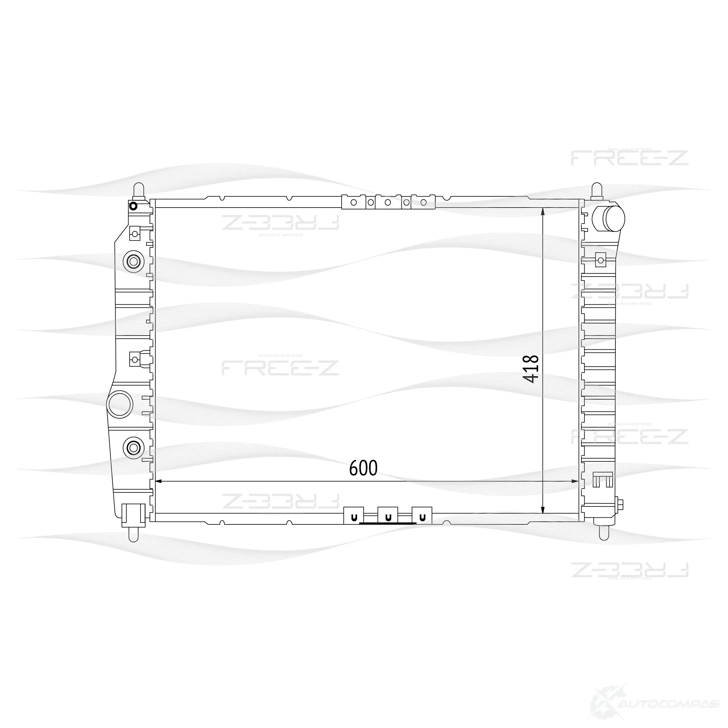 Радиатор охлаждения двигателя FREE-Z 1436951997 kk0132 J08A Z4B - Изображение 1