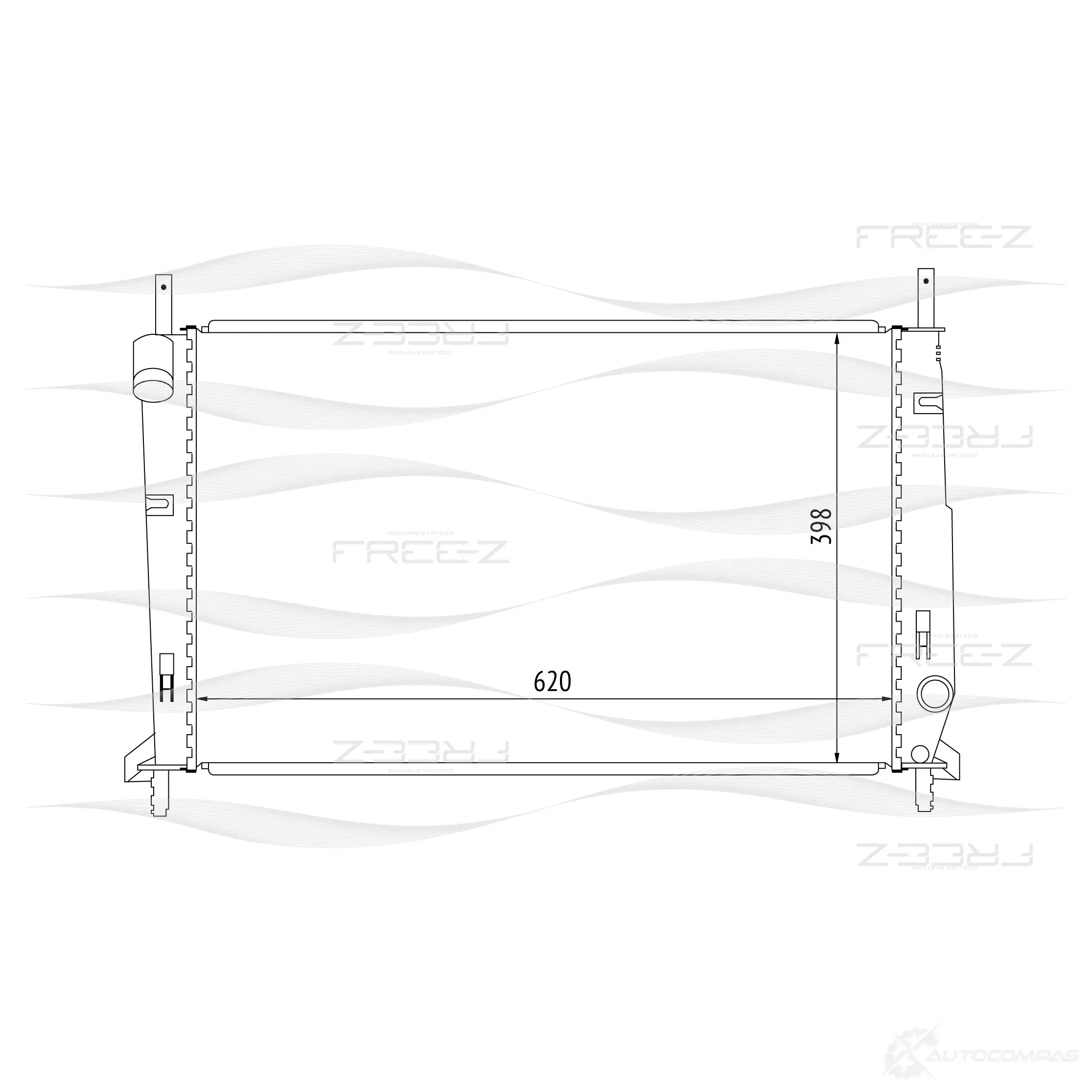 Радиатор охлаждения двигателя FREE-Z 1436952018 kk0150 E 9EX7DA - Изображение 1