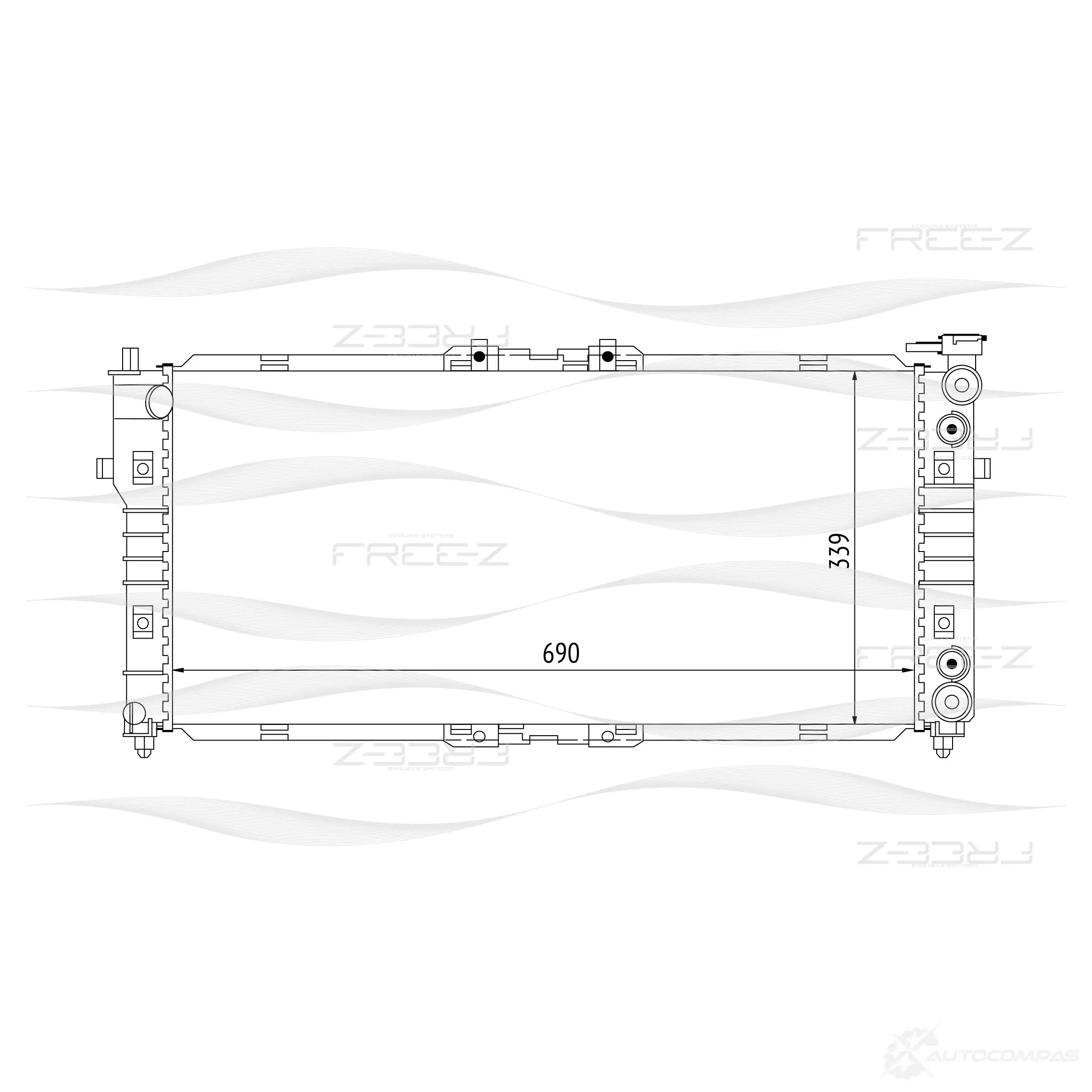 Радиатор охлаждения двигателя FREE-Z 1436952080 QSAX 8PG kk0151 - Изображение 1