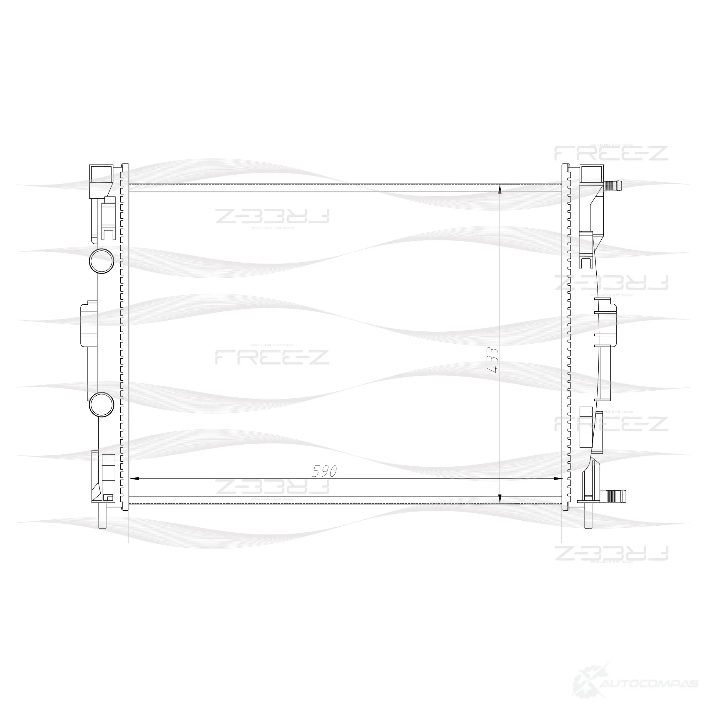 Радиатор охлаждения двигателя FREE-Z kk0182 MCA8I Z 1436952191 изображение 0