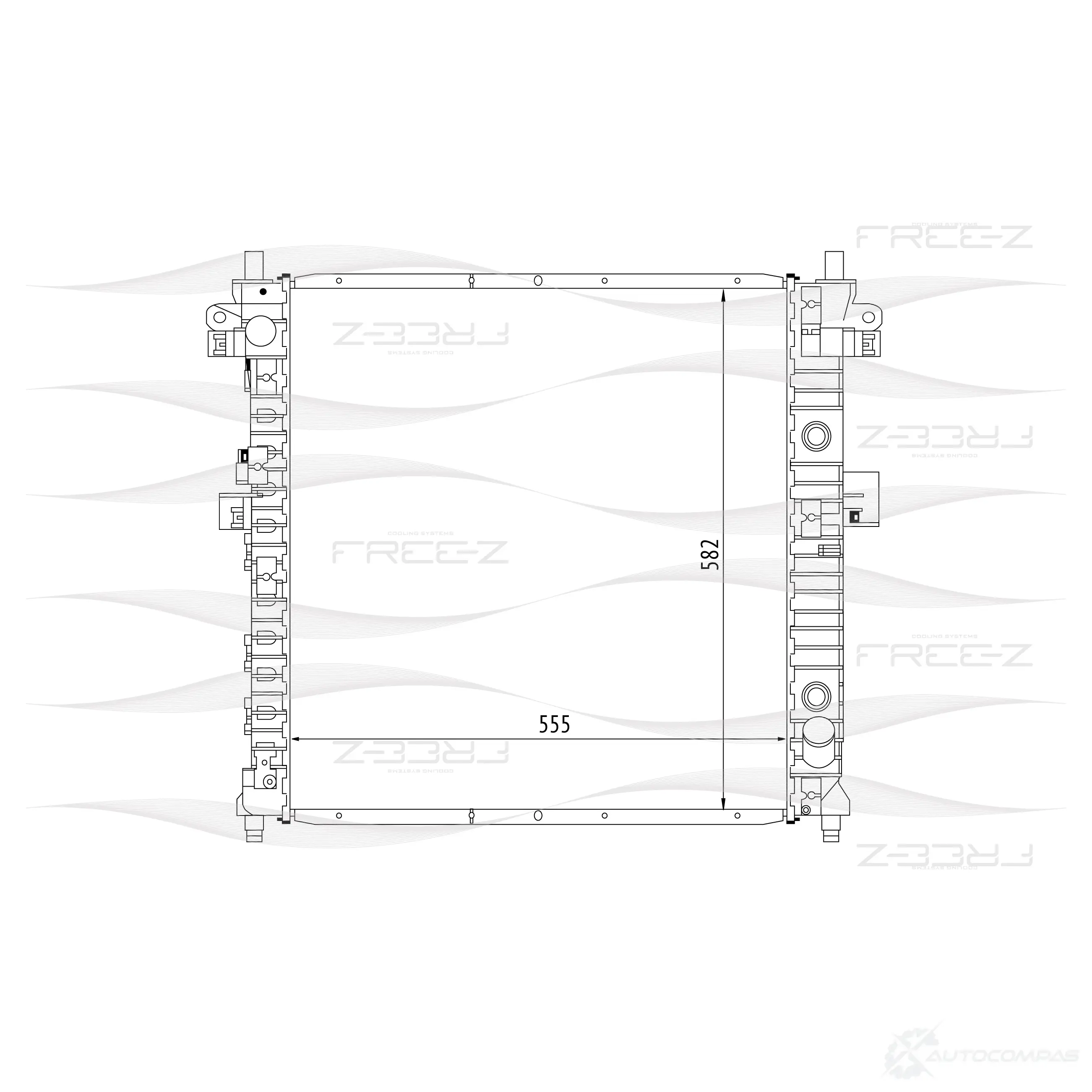 Радиатор охлаждения двигателя FREE-Z 1436952223 GHFS 5F kk0191 - Изображение 1