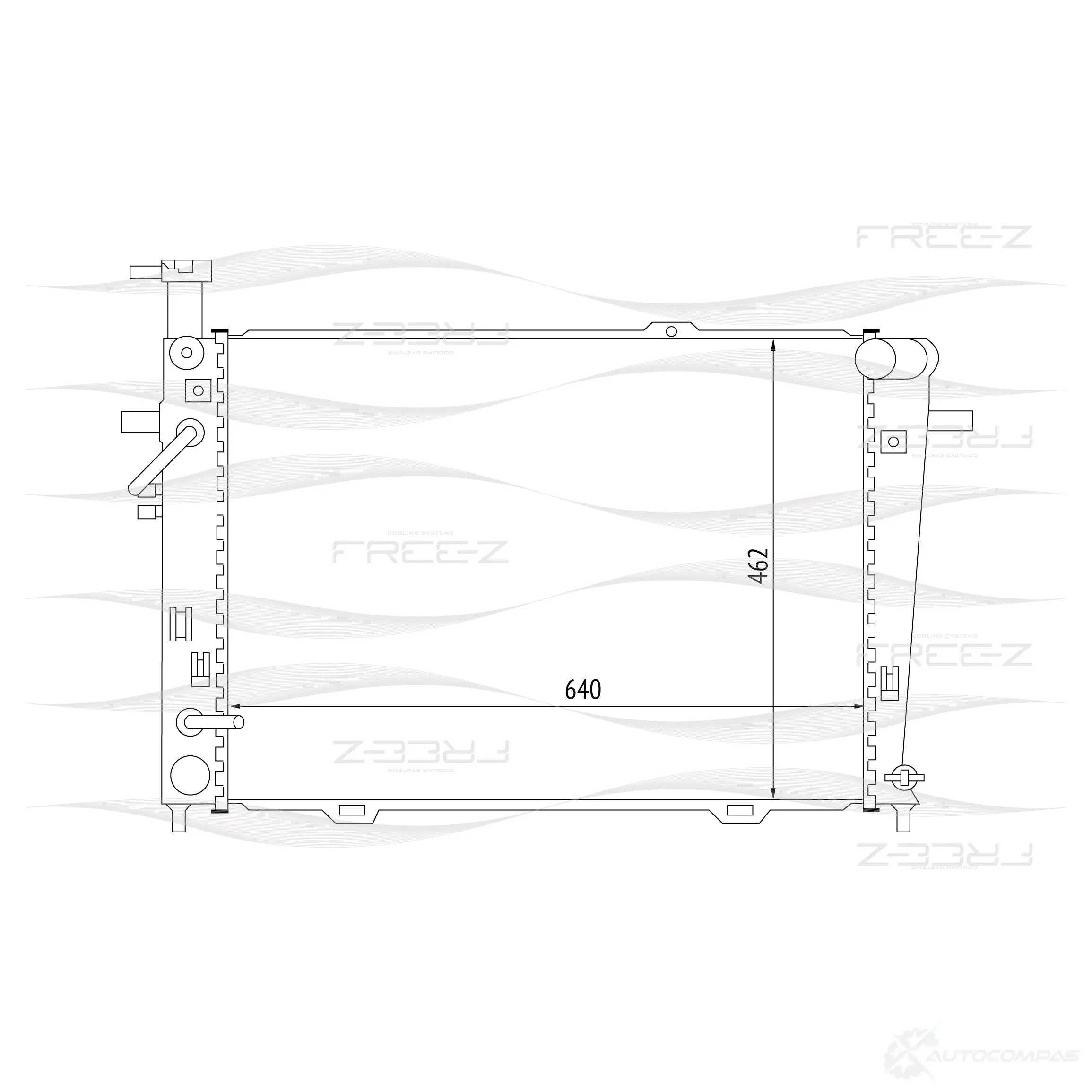 Радиатор охлаждения двигателя FREE-Z kk0233 20KZ S 1436952053 изображение 0