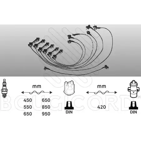 Высоковольтные провода зажигания BOUGICORD 7200 I D4R2 1845376 9ZNIM7 изображение 0