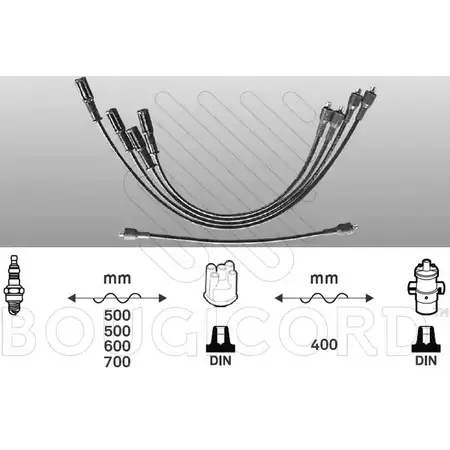 Высоковольтные провода зажигания BOUGICORD H21 AGCA 7265 65IF9D7 1845412 изображение 0
