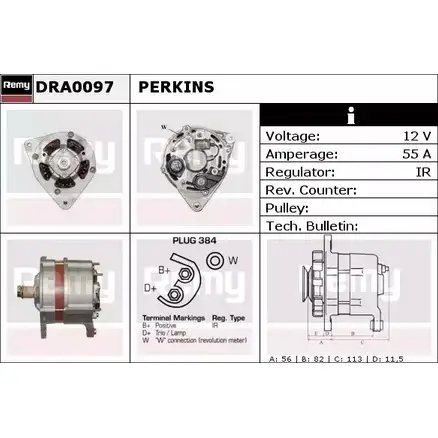 Генератор REMY DRA0097 TPCOT30 D A1207 1854144