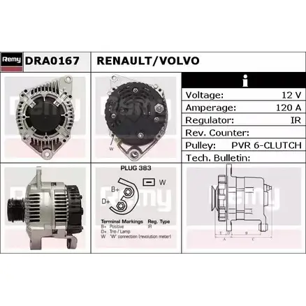 Генератор REMY DRA0167 T5M9L5L 1854219 DA12 77