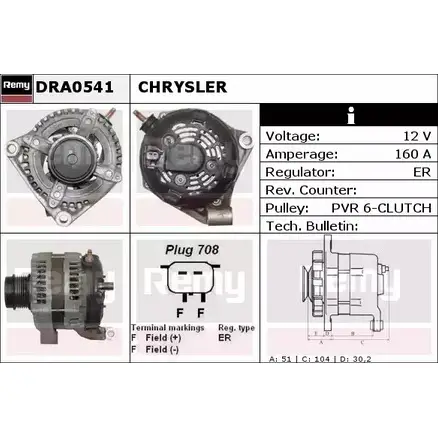 Генератор REMY DA1 651 VPQ2Y 1854582 DRA0541 изображение 0
