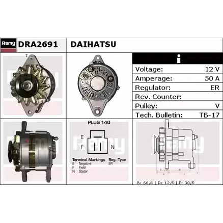Генератор REMY DRA2691 7CKFM DA38 01 1855700
