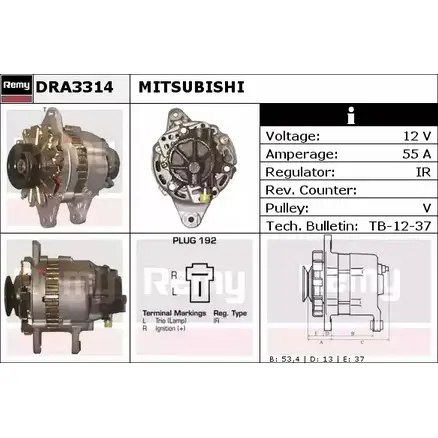 Генератор REMY 760A0 DRA3314N DA44 24N 1855975 изображение 0