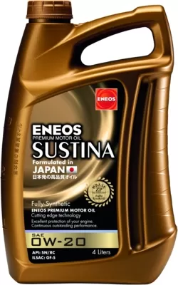 Моторное масло синтетическое SUSTINA 0W-20 - 4 л ENEOS 1441019147 EU0004 ZYE L7