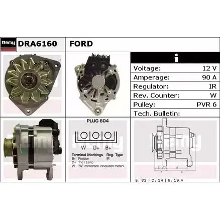 Генератор REMY 1856893 V55F2V DA727 0 DRA6160