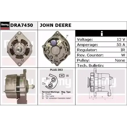 Генератор REMY DRA7450 1856978 DA856 0 AW3I0 изображение 0