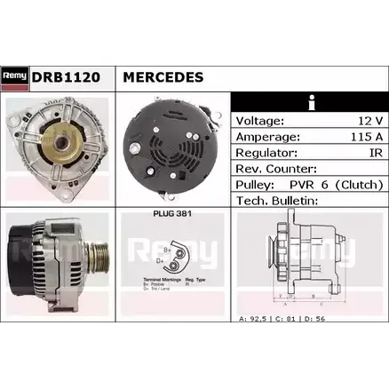 Генератор REMY DRB1120 1857199 ZFEAZ DB22 30 изображение 0