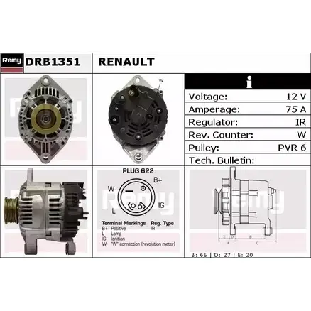 Генератор REMY DB24 61 1857218 4ECRCD DRB1351