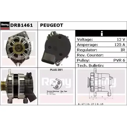 Генератор REMY T99SN 1857221 DB 2571 DRB1461 изображение 0
