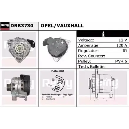 Генератор REMY J723Q 1857326 DB 4840 DRB3730 изображение 0