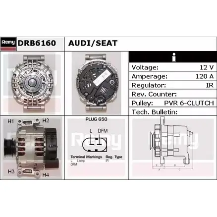 Генератор REMY DB7 270 1857406 DRB6160 5GZFFE